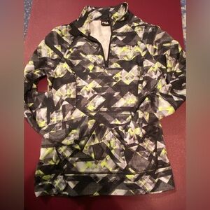 Fila Black and yellow Patterned Pullover
